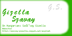 gizella szavay business card